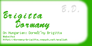 brigitta dormany business card